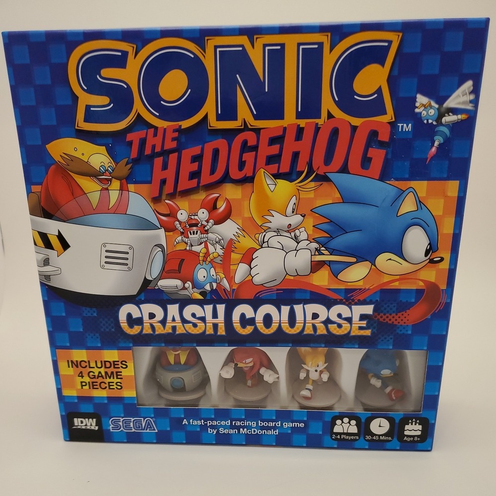 Sega Sonic the Hedgehog Crash Course Racing Board Game by IDW ALL PIECES SHOWN